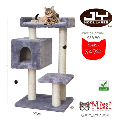 Imagen 4 de 4 de Rascadores Torre Casa Gimnasio Para Gatos