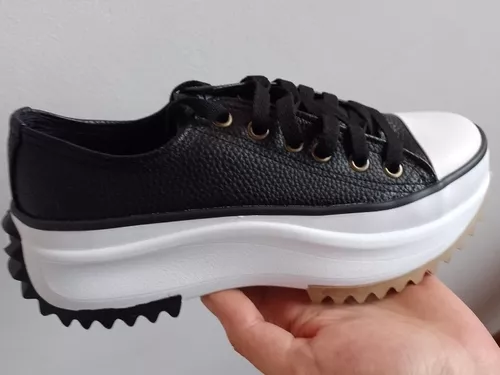 Zapatillas Urbanas Eco-cuero Graneado Plataforma Mujer