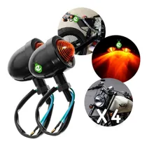 Comprar Giros Guiños Moto X4 Negro Retro Cafe Racer Custom Chopper