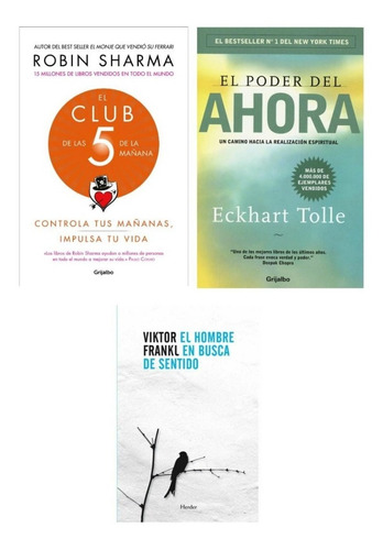 Imagen 1 de 1 de El Club De Las 5 Am + Hombre En Busca + El Poder Del Ahora