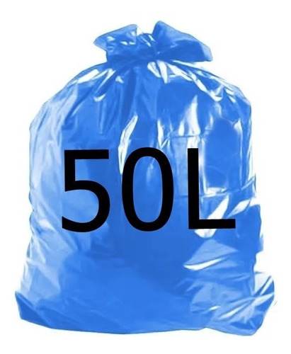 Saco De Lixo 50 Litros Super Forte 100 Unidades Azul