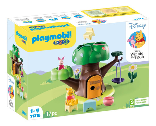 Juego Playmobil 1.2.3 Disney Winnie The Pooh & Piglet Casa Del Árbol 1+