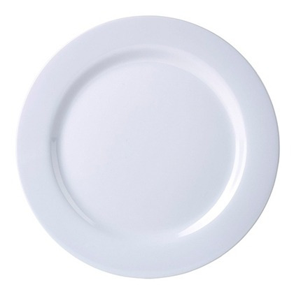 Plato Llano Redondo Blanco Melamine  20 Cm  Kasas 3,5 Vrd