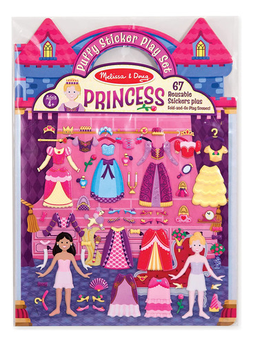 Set De Pegatinas Melissa Amp Doug Puffy Princess 67 Reutiliz