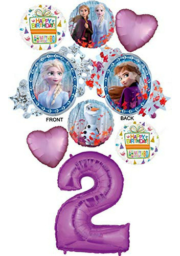 Frozen 2 Party Supplies 2do Cumpleaños Elsa, Anna Y Olaf Glo