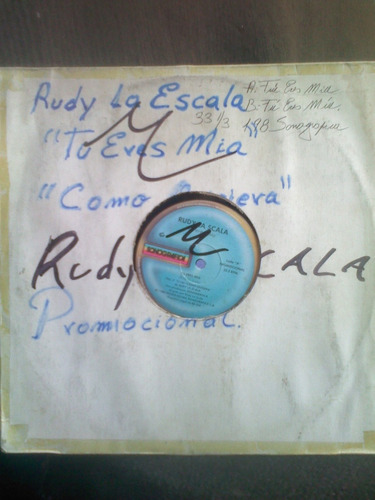 Lp. Rudy La Escala.tú Eres Mía.1988.pop-rock.vinilo.acetato.