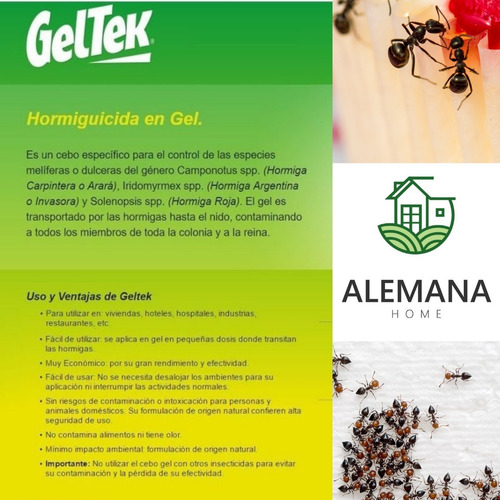 Imagen 7 de 8 de Jeringa Gel Veneno Hormigas Geltek Hormiguicida 60 Gr