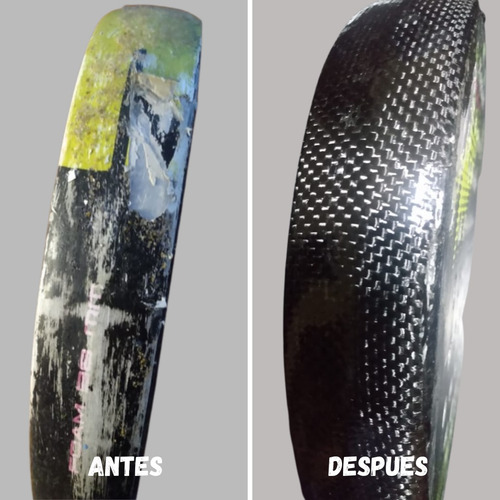 Kit Reparación Paleta Padel Fibra Carbono Epoxi 12k 10x10 Cm Negro