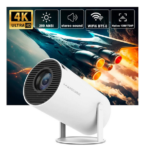 Proyector Mini Magcubic Ultra Hd Projector Multimedia 8000lm Blanco