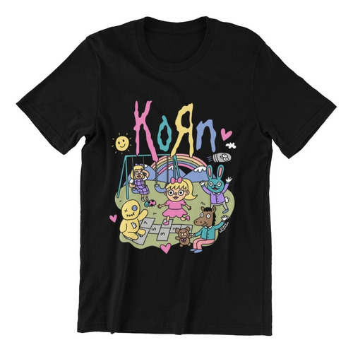 Polera Unisex Korn Cartoon Metal Musica Estampado Algodon