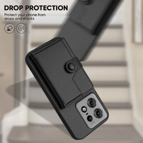Compatible Funda Rfid Con Bolsa De Tarjetas For Motorola Edge 50 Pro P
