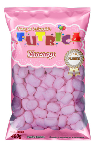 Bala De Coco Sabor Morango - 400g