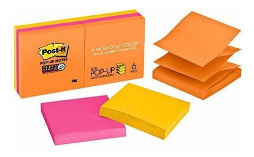 Post-it Pegajoso Estupendo Pop-up Notes, 3 X 3 Pulgadas, Pop