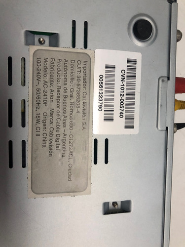 Receptor De Cable Digital Arion Gris (Usado)