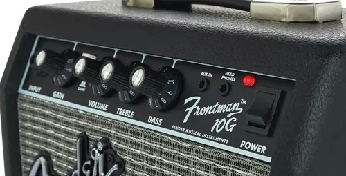 Fender Frontman - Amplificador de guitarra eléctrica 10G con cable de  instrumento y púa