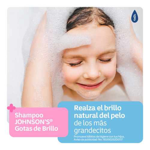 Shampoo Johnson's Baby Gotas De Brillo Para Niñas 400ml