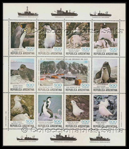 Fauna Antártica, 2 Bloques Mint, P/mt 24-5, Gj Hb 43-4