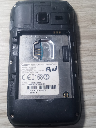 Samsung Wave Y 150 Gb Preto 512 Mb Gt-s5380b P/ Retirar Peça Preto (Usado)