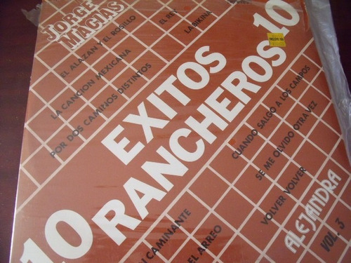 Lp 10 Exitos Rancheros Con Jorge Macias Vol. 3,