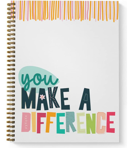 Cuaderno Espiral Motivacional  Tú Haces Diferencia  8....