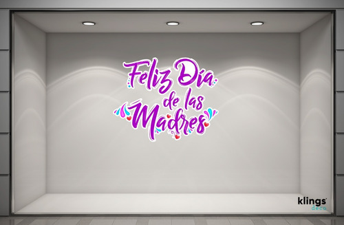 Imagen 8 de 10 de Vidriera Feliz Dia De La Madre Mama Cartel