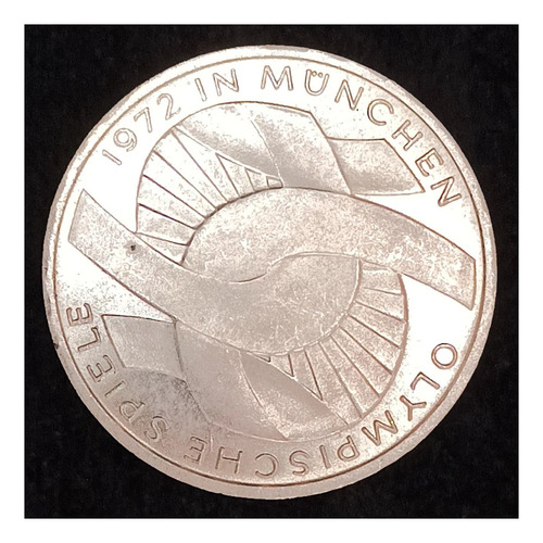 Alemania 10 Marcos 1972 J Plata Km 131 Olimpiadas Munich