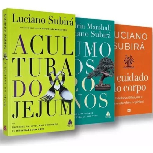 Kit 3 Livros Luciano Subirá | Cultura Jejum | Cuidado Do Corpo | Rumo Aos 120 Anos