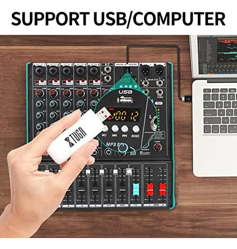 Xtuga Ts7 Mezclador De Audio Profesional De 7 Canales Con 99