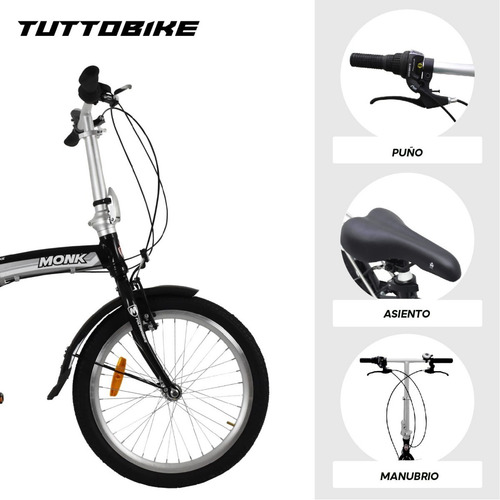 Imagen 4 de 8 de Bicicleta Flink Plegable/alum Rodada-20 7 Velocidades