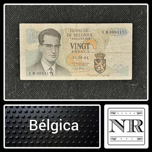 Bélgica - 20 Francos - Año 1964 - P #138 - Baudouin