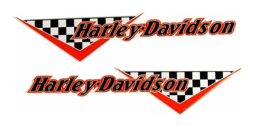 Par Adesivos Compatível Harley Davidson 3d 5,0x23,5 Cms Rs30