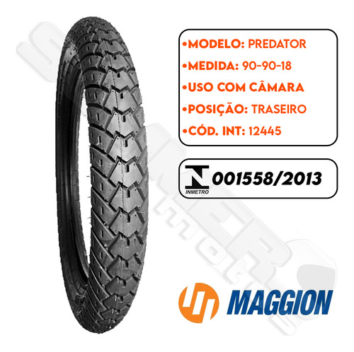 Pneu Traseiro Rd/rdz 125-135/rx180 90-90-18 Predator Maggion