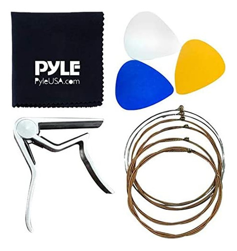 Pyle Kit De Accesorios Para Guitarra Acústica, Cuerdas De Ac