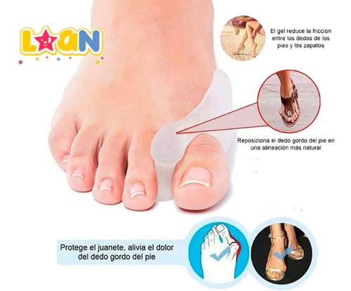 Imagen 5 de 10 de Correctores De Juanetes Con Protector Gel X2 T/valgomed