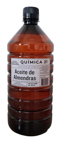 Aceite Almendras 1lt Artesanal Prensado En Frio P/cosmética