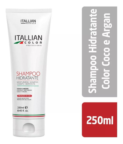 Shampoo Hidratante 250ml Itallian Color Proteção Capilar