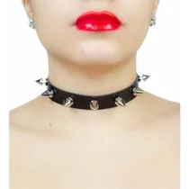 Comprar Choker Spike Gargantilha De Couro  Punk Gótico 
