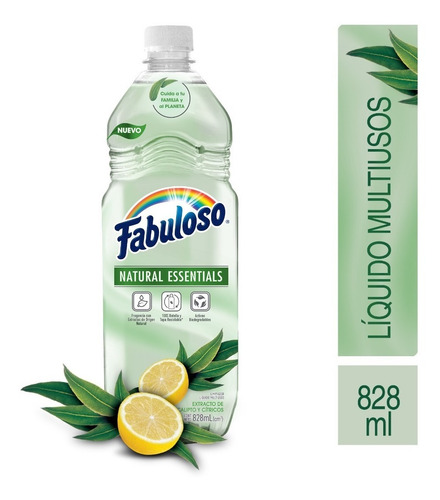 Limpiador Líquido Multiuso Fabuloso Natural Essentials 828ml