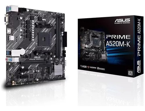 Placa Madre Asus Prime A520m-k Am4 Amd Ryzen Micro Atx