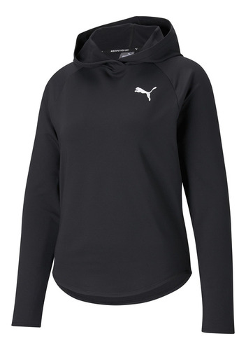 Poleron Capucha Puma Active Hoodie Negro Mujer