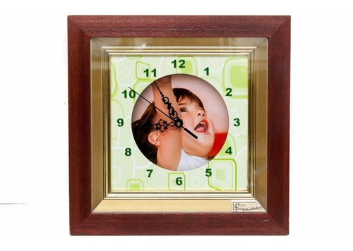 Reloj Personalizado Tipo Cuadro Souvenirs Madera Y Vidrio