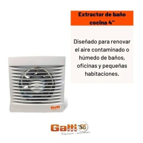Imagen 4 de 9 de Extractor De Aire Baño 5 Gatti Ventilación Motor Potenciado