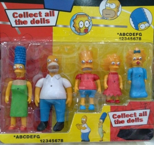 Set X 5 Muñecos De Los Simpsons Para Jugar Y Coleccionar!