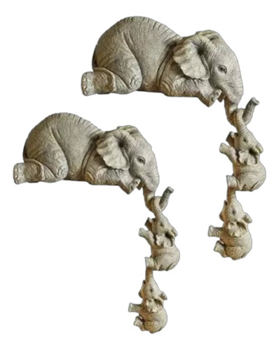 Muñeca Elefante Madre E Hijo Adornos De Regalo De Resina 2 P
