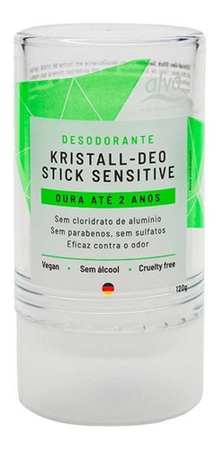 Imagem 1 de 6 de Desodorante Kristall Deo Stick Sensitive Alva 120g Crystal