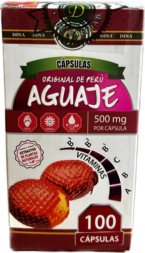 Aguaje Peruano 100 Caps 500mg Natural Calidad Vitamina C B