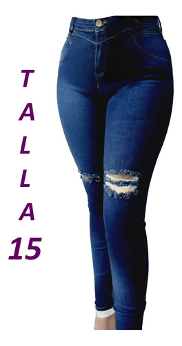 Jeans Tallas Extra Corte Colombiano Pantalon Push Up Bcv