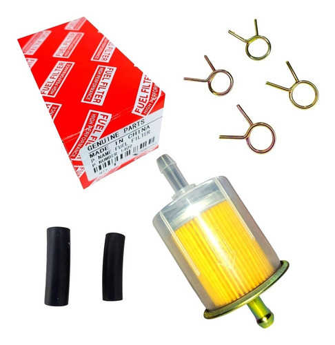 Filtro Gasolina Universal Plástico Tapa Metálica Kit X 2