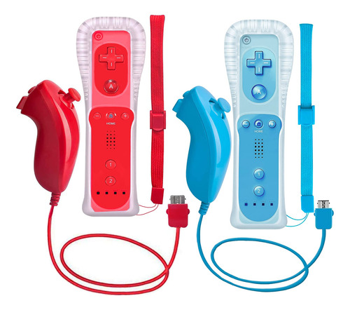 2 Paquetes De Controlador Y Nunchuck Para Wii Y Wii U, Gamep