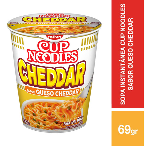 Sopa Instantánea Cup Noodles Sabor Queso Cheddar - 69gr